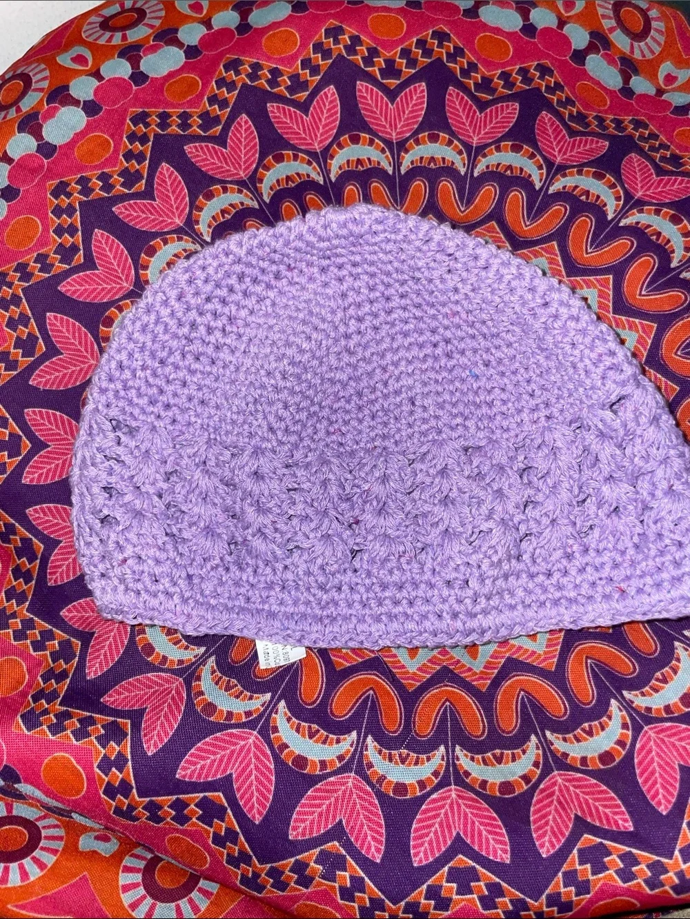 Soft Crochet Beanie Hat in Lavender - Women Accessories